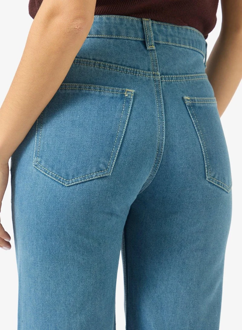 Ginger  Ripped High Rise Boyfriend Jeans for Women | Best Price UAE