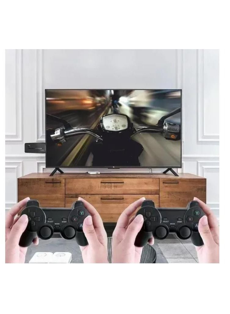 4K HD video game console, dual 2.4G wireless controllers, plug-and-play video game stick, built-in 10,000 games, retro handheld game console - Image 2