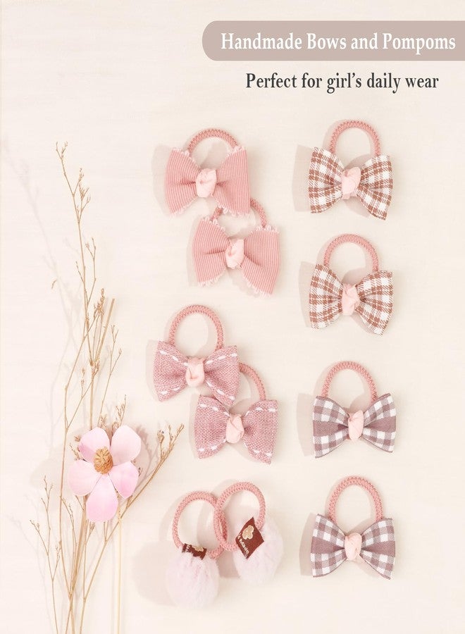 DED 20Pcs Baby Hair Bows Ties, Soft Elastic No Damage Ponytail Holders Hair Accessories for Girls Kids Infant - Image 3