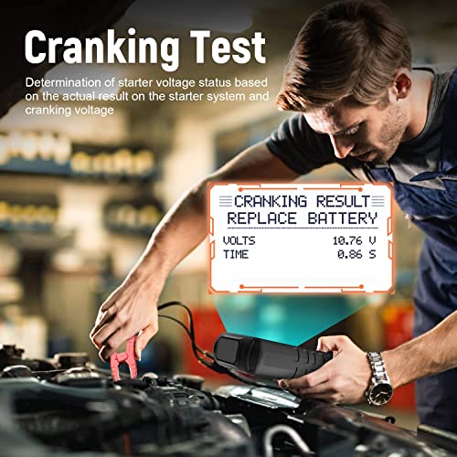 FOXWELL BT705 Car Battery Tester 12V 24V, Automotive 100-2000CCA Battery Load Tester Analyzer, Digital Cold Cranking Charging System Alternator Tester for Heavy Duty Truck Boat Marine SUV ATV - Image 4