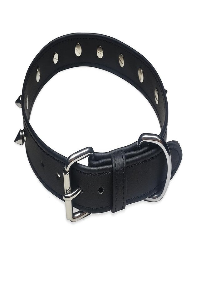 eeoan Dog Collar with Adjustable Lock Buckle, Stainless-Steel Sharp Edgy Spike Studded Collar, Durable & Strong Neck Collar Belt for Medium & Large Dog, Cats & Puppies - Image 2