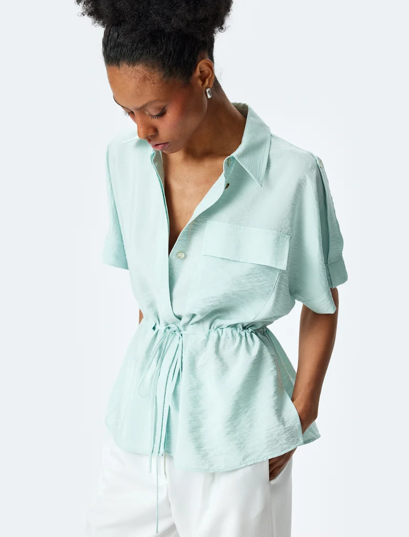 كوتون Short Sleeve Viscose Shirt