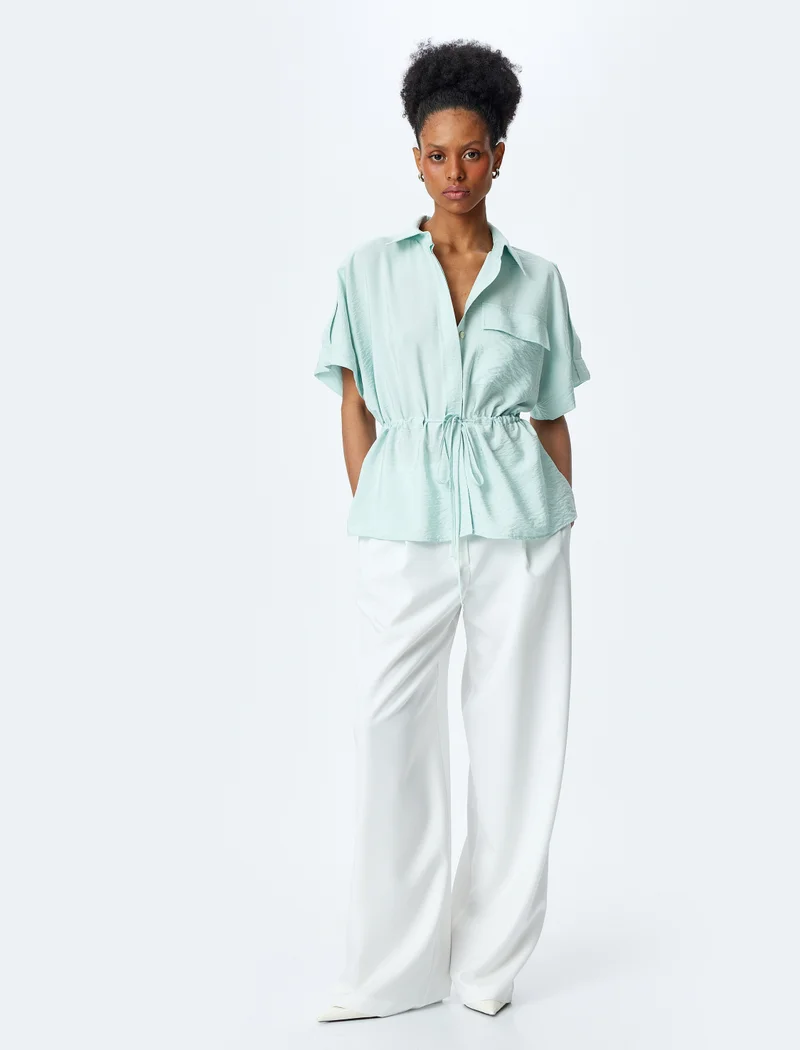 كوتون Short Sleeve Viscose Shirt