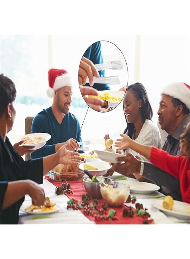 HOOKOR 8 Pcs Plastic Buffet Serving Tongs, Clear Kitchen Tongs 6.3 Inch Small Ice Tongs for Tea and Coffee Party Catering Appetizers Salad Desserts Sandwich - Image 5