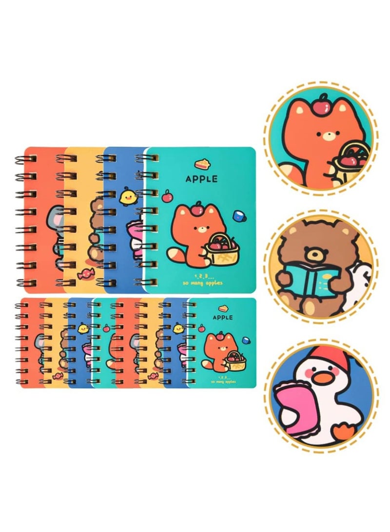 KASTWAVE Mini Pocket Notebooks 12 Pack Mini Fruit Spiral Notepads Set Journal Diary Note Pads for Writing Sketching, Lined Paper - Image 2