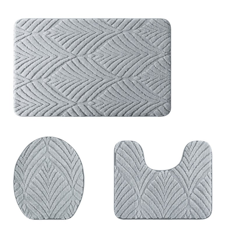 Soft Velvet Jacquard Door Mat Non-Slip Water Absorbent Set - Image 5