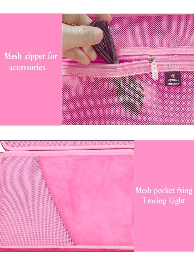 Aproca Case Compatible with LitEnergy Portable A4 / NXENTC A4 / iVyne Rechargeable A4 Light Tracing Box, Portable Storage Bag for Accessories -Pink (Case Only) - Image 3
