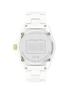 COACH COACH GREYSON WOMEN's WHITE DIAL, WHITE CERAMIC WATCH - 14503925  - Image 3