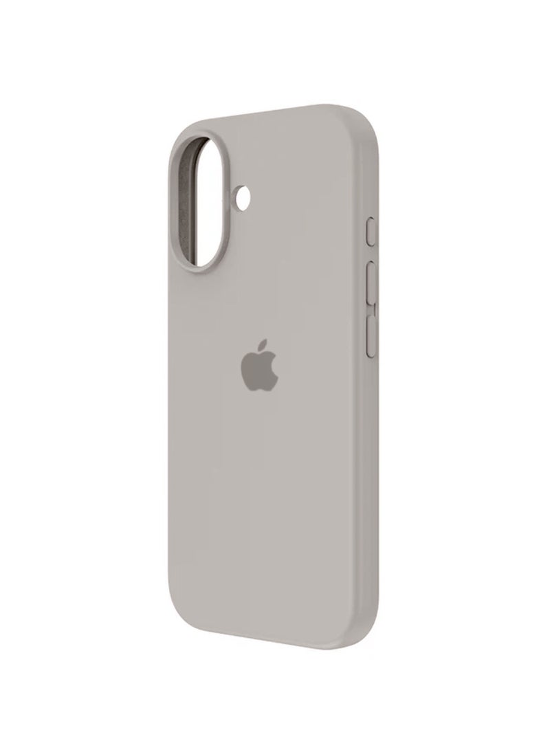 دبليو تيك أبل آيفون 17 5G 2025 غلاف غطاء سائل سيليكون فاخر عالي الجودة (MCRPSN) - رمادي حجري - Image 2