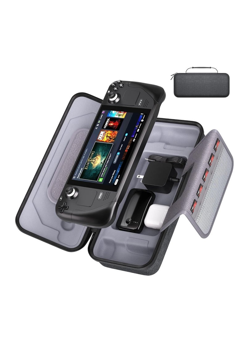 general SteamHoff Carrying Case for Steam Deck, Hard Protective Travel Bag for Steam Deck and Accessories - with Soft Lining, Storage Pockets, AC Adapter Charger, SD Card  - Image 1
