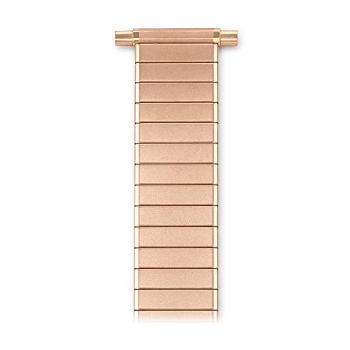 Speidel Men’s Twist-O-Flex Rose Gold Stainless Steel Stretch Metal Replacement Expansion Watch Band with Self-Adjusting Straight Ends for 16mm 17mm 18mm 19mm 20mm 21mm 22mm timepieces - Image 2
