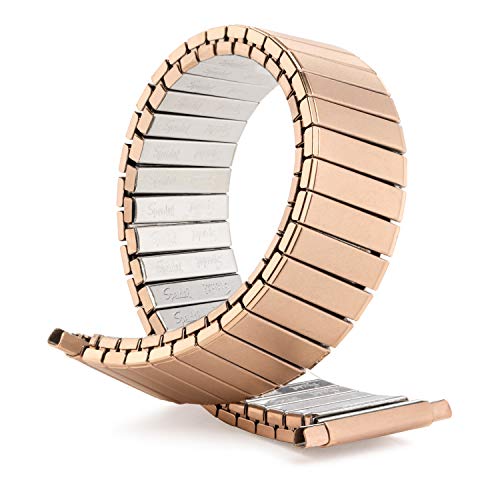 Speidel Men’s Twist-O-Flex Rose Gold Stainless Steel Stretch Metal Replacement Expansion Watch Band with Self-Adjusting Straight Ends for 16mm 17mm 18mm 19mm 20mm 21mm 22mm timepieces - Image 1