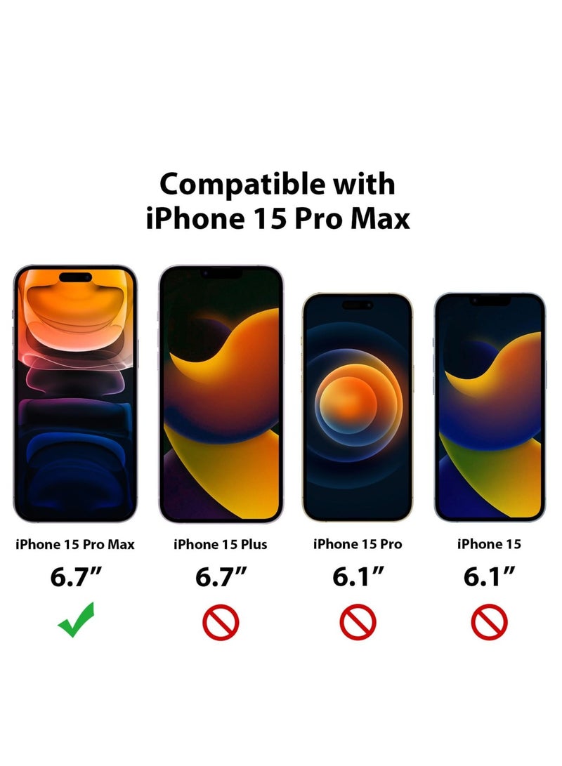 Aookay Upgraded Case for iPhone 15 Pro Max, Built in Strong Magnets, Camera Protector Cover, Hard PC and TPU Phone Case, Anti Fingerprint, Anti Fall, Anti oil matte phone case - Image 5