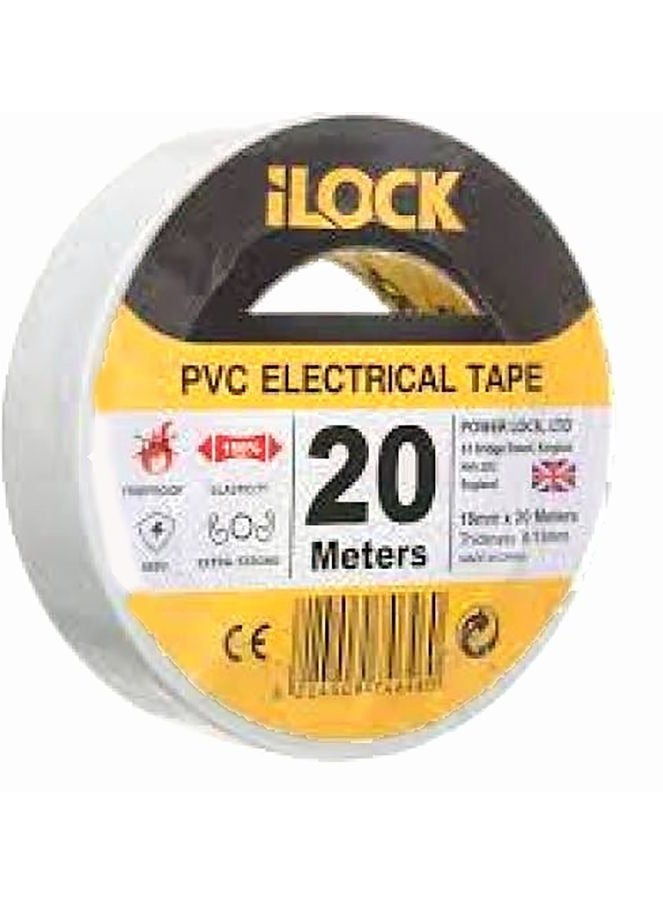 شريط لحام عازل للأسلاك الكهربائية - 20 متر ابيض