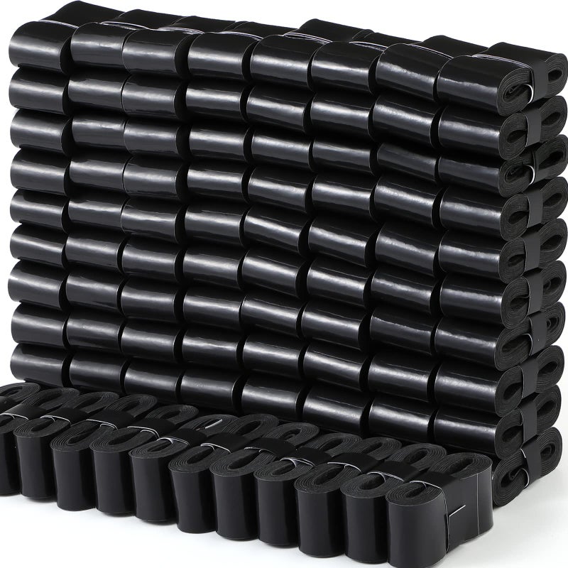 100 Pieces Tennis Badminton Racket Overgrips Bulk Tennis Racket Grip Tape for AntiSlip and Absorbent Grip Black