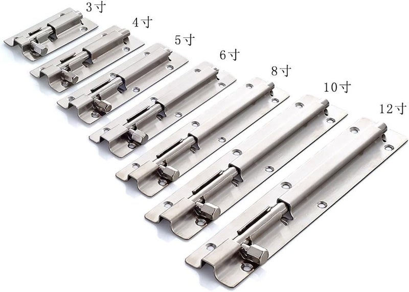 klarako Stainless Steel Latch Slide Lock Door Window Gate Barrel Bolt Heavy Duty Hardware 7 Sizes Choice  3inch 75mmx35mm - Image 5