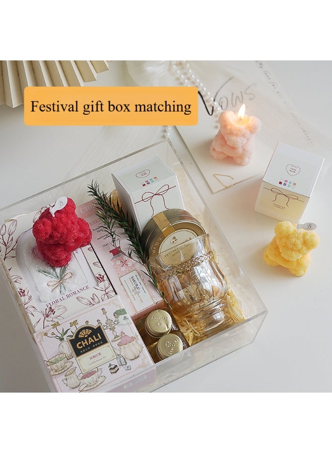 Bear Aromatherapy Candle | Exclusive Gift for UAE Festivals - Natural Essential Oil Fragrance, Eid al Fitr/Christmas/National Day Atmosphere Home Decor, Luxury Healing Aromatherapy Gift Box（Purple） - Image 3