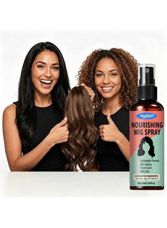 KineShineX Nourishing Wig Spray, Lightweight No-Rinse  Leave-In Conditioner Spray for Synthetic Hair, Non-Greasy Formula, Smooths & Refreshes - Image 5