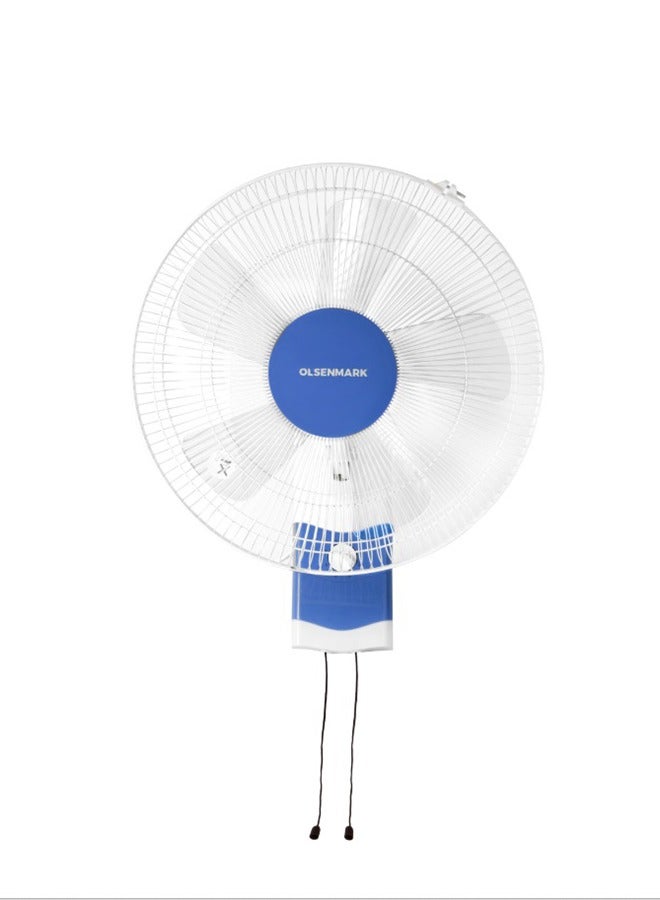 أولسنمارك مروحة حائط بثلاث سرعات 60 W OMF1701F أبيض/أزرق - Image 2