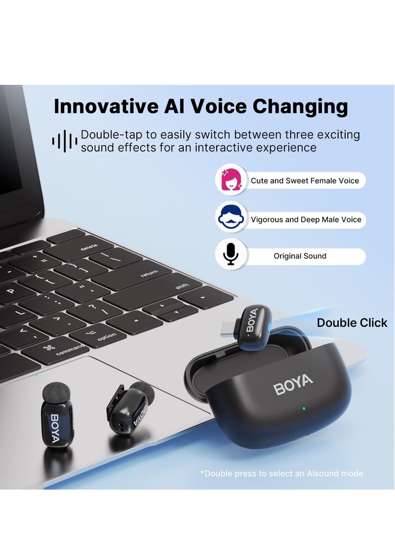 Mini-14 Wireless Lavalier Microphone for Android/Tablets/PC with USB C Plug,Noise Reduction,30H Battery Life with Charging Case,AI Voice Changer,Lapel Microphone Wireless for Video Recording Podcast - pzsku/Z6222A387EE3DBA184FB3Z/45/_/1735731092/00e4b22c-009d-43a2-abba-2ce15abea456