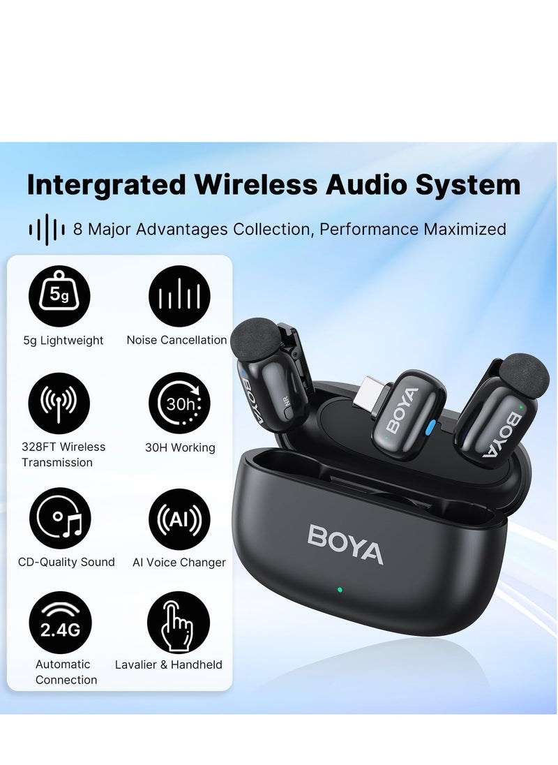 Mini-14 Wireless Lavalier Microphone for Android/Tablets/PC with USB C Plug,Noise Reduction,30H Battery Life with Charging Case,AI Voice Changer,Lapel Microphone Wireless for Video Recording Podcast - pzsku/Z6222A387EE3DBA184FB3Z/45/_/1739626604/0294bf8a-c8a2-4488-a1a5-feb4639d95f0