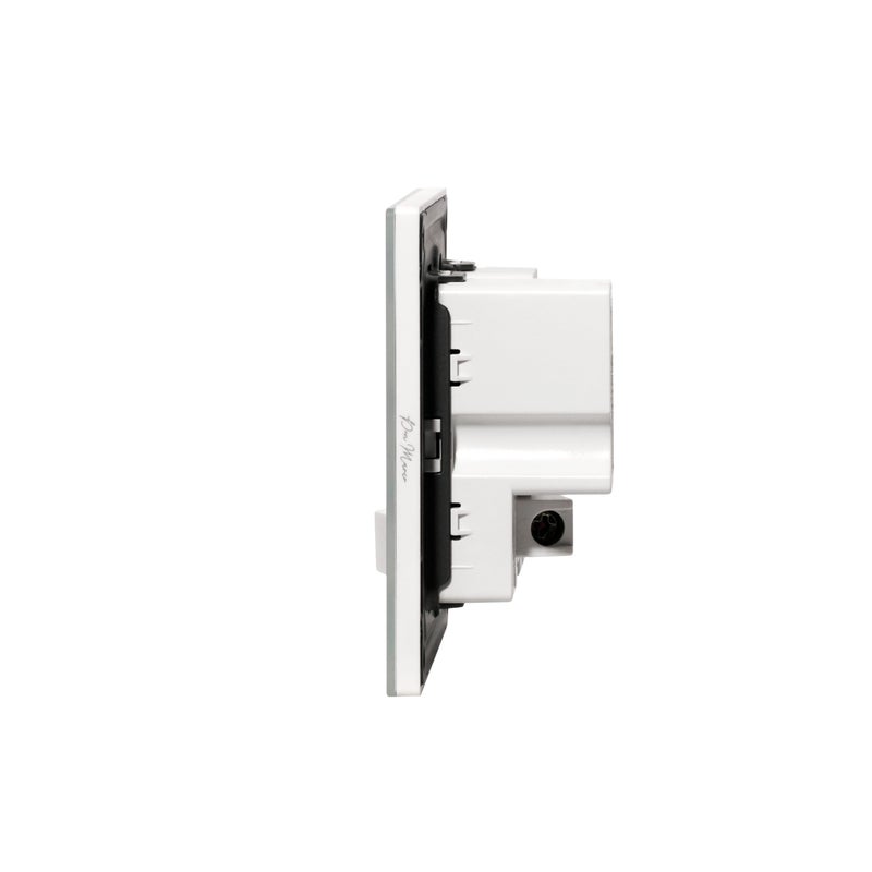 Donmarco مقبس MF مفرد 13A USB + Type-C (5V 3.1A) – زجاج فائق النحافة، شحن سريع، مقبس كهربائي مقاوم للحريق، ضمان 3 سنوات، متعدد الوظائف (أبيض مطفي) | مقبس طاقة حائط - Image 3
