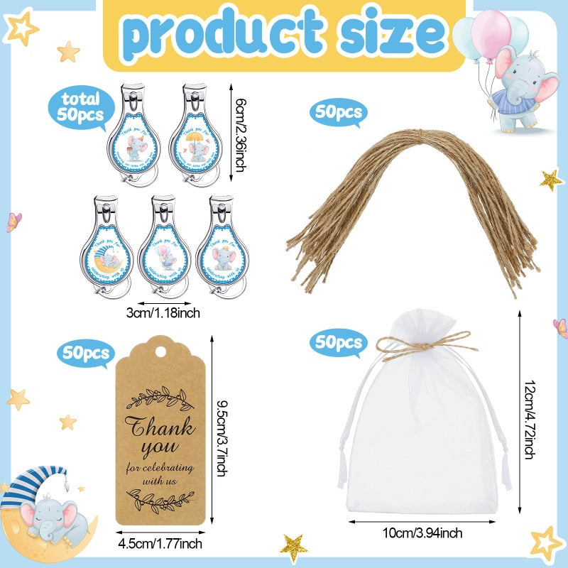 Minatee 50 Set Baby Shower Bottle Opener Favors Nail Clipper Bottle Opener Keychain Baby Shower Thank You Gifts for Guest Gender Reveal Favors(Girl Foot) - Image 2