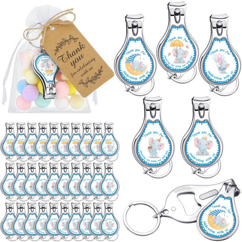 Minatee 50 Set Baby Shower Bottle Opener Favors Nail Clipper Bottle Opener Keychain Baby Shower Thank You Gifts for Guest Gender Reveal Favors(Girl Foot) - Image 1
