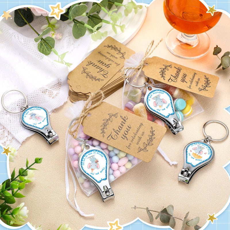 Minatee 50 Set Baby Shower Bottle Opener Favors Nail Clipper Bottle Opener Keychain Baby Shower Thank You Gifts for Guest Gender Reveal Favors(Girl Foot) - Image 4