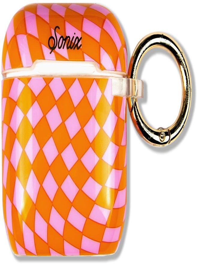 Sonix Case for Airpods Gen 1 / Gen 2 - Checkmate - Pink/Orange - Image 1