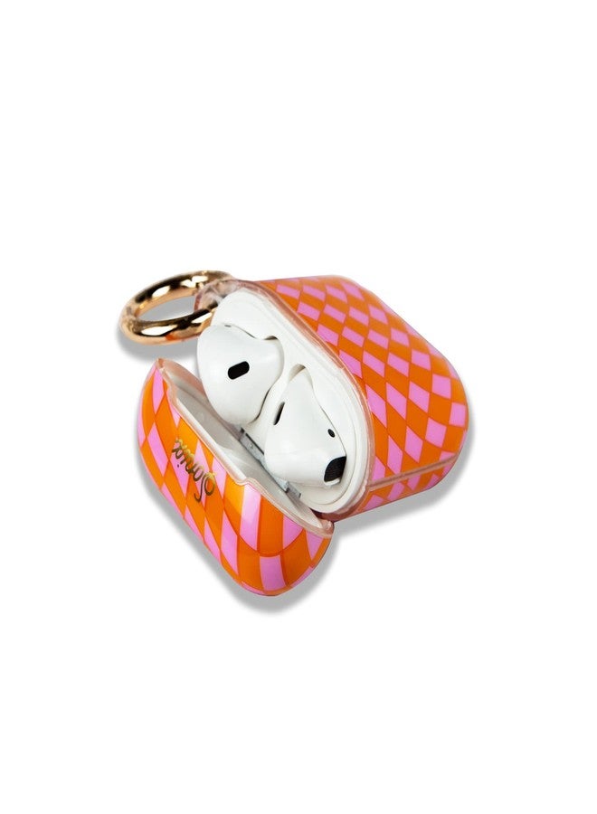 Sonix Case for Airpods Gen 1 / Gen 2 - Checkmate - Pink/Orange - Image 2