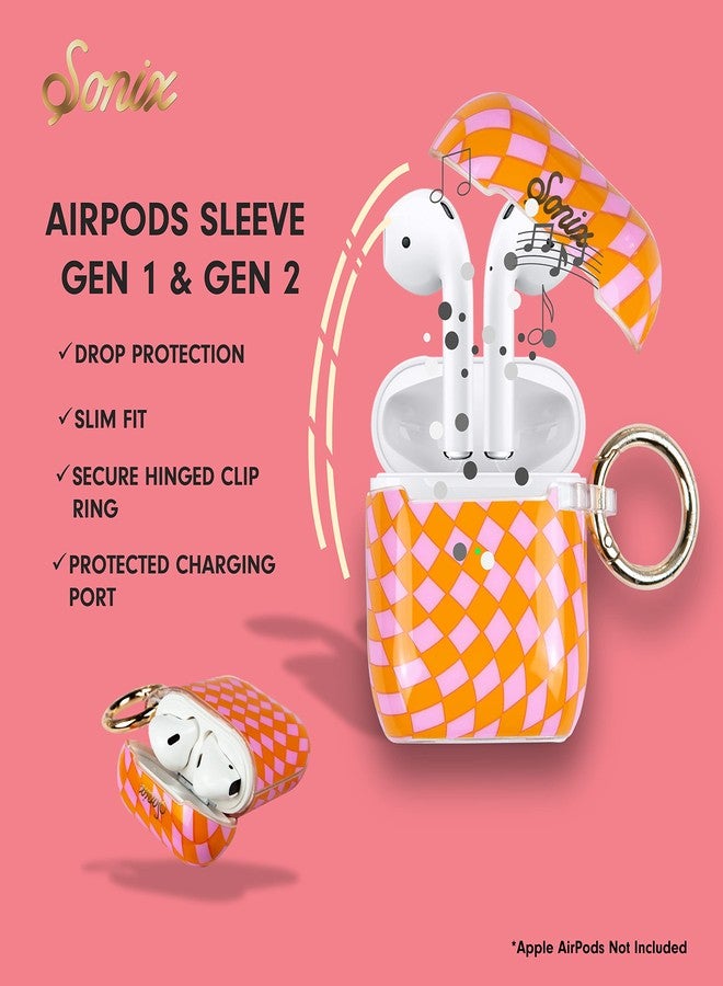 Sonix Case for Airpods Gen 1 / Gen 2 - Checkmate - Pink/Orange - Image 5