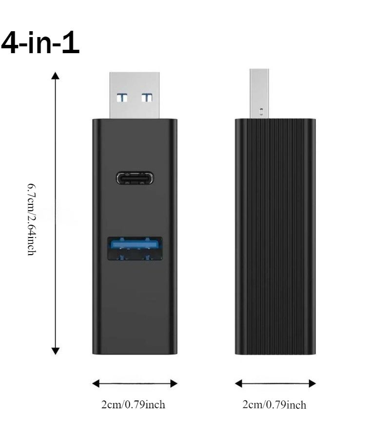 6 In 1 USB 3.0 Hub Docking Station With SD TF Card Reader For Laptop - Image 2