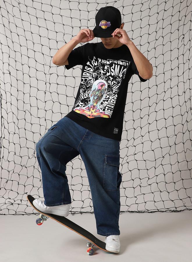 Hubberholme Front Graphic Print Relaxed Fit T-Shirt by Styli - Image 4