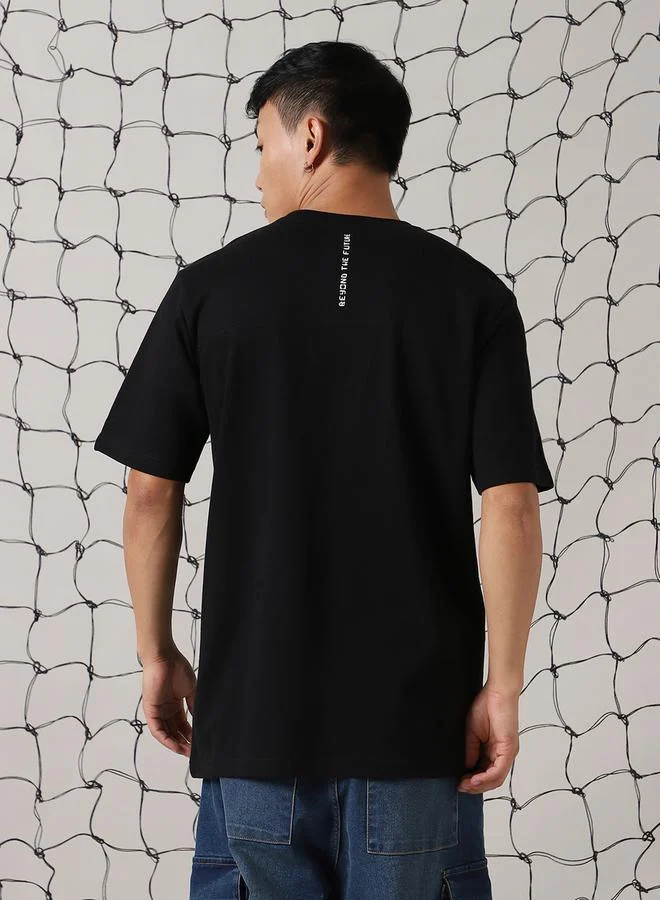 Hubberholme Front Graphic Print Relaxed Fit T-Shirt by Styli