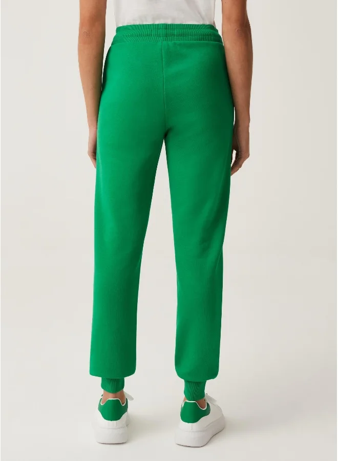 Ovs Plush joggers with drawstring
