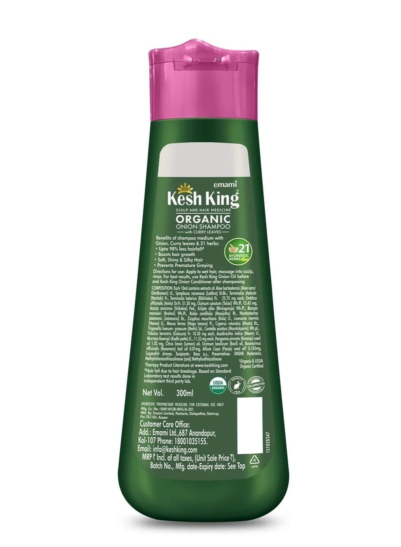 Kesh King Ayurvedic Onion Shampoo with 21 Herbs, Reduces Hairfall and Boost Hair Growth, 300ml - Image 2