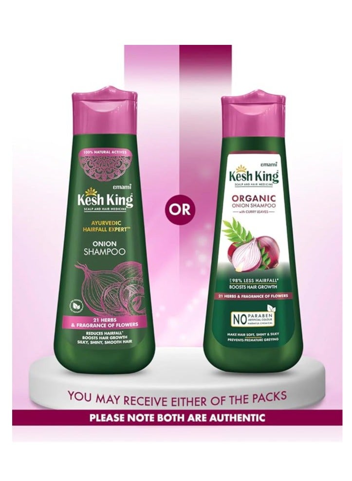 Kesh King Ayurvedic Onion Shampoo with 21 Herbs, Reduces Hairfall and Boost Hair Growth, 300ml - Image 3