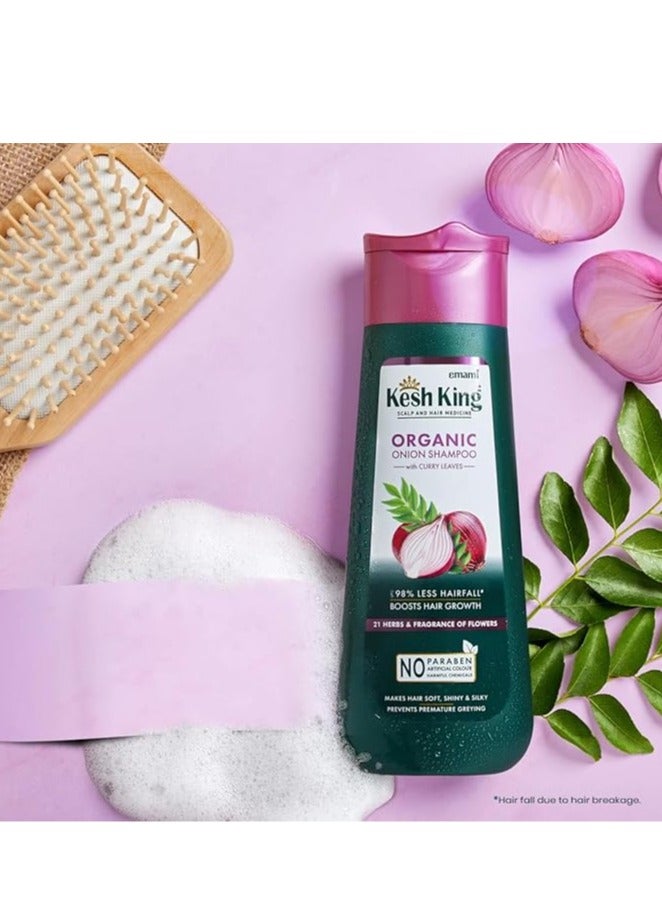Kesh King Ayurvedic Onion Shampoo with 21 Herbs, Reduces Hairfall and Boost Hair Growth, 300ml - Image 4