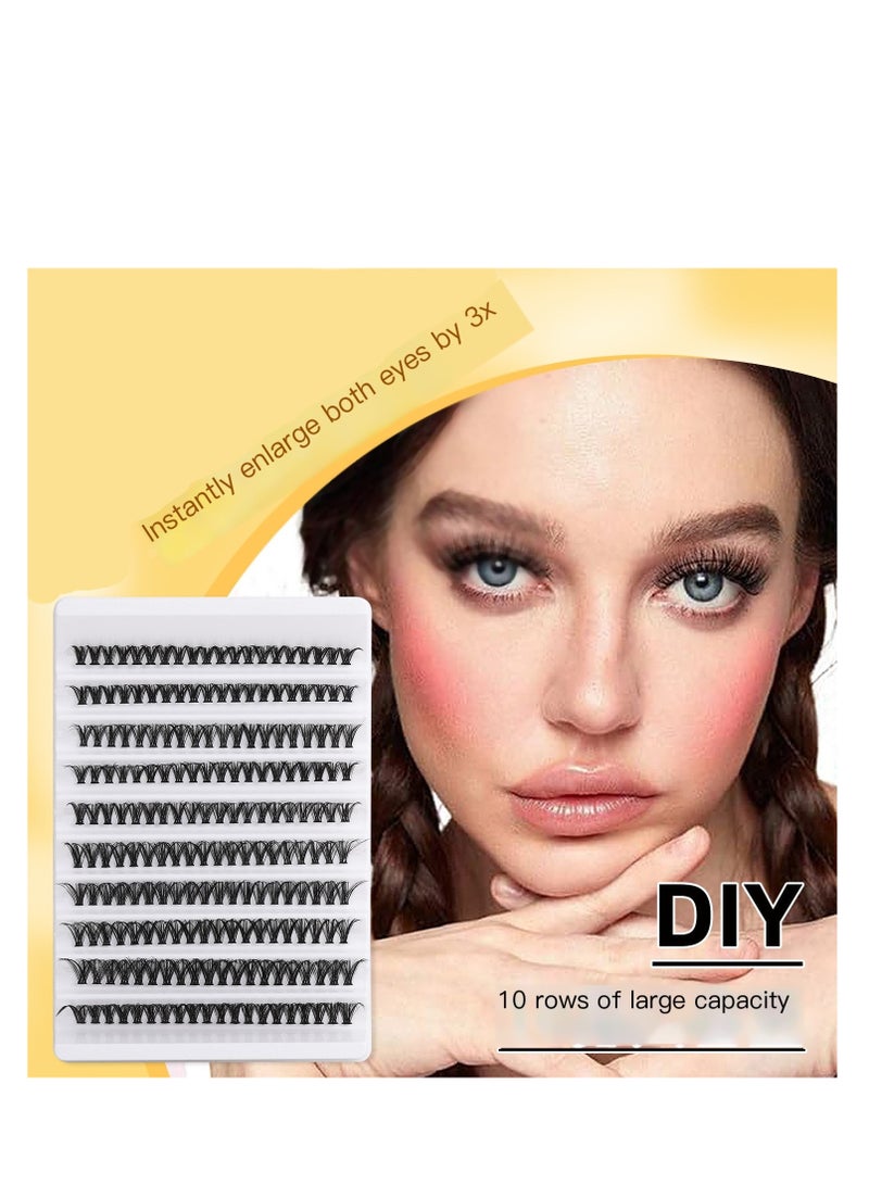 DIY Self Extension False Eyelash 40P Large Capacity 200 Single Cluster Extension Thick Segmented Eyelash - Image 1