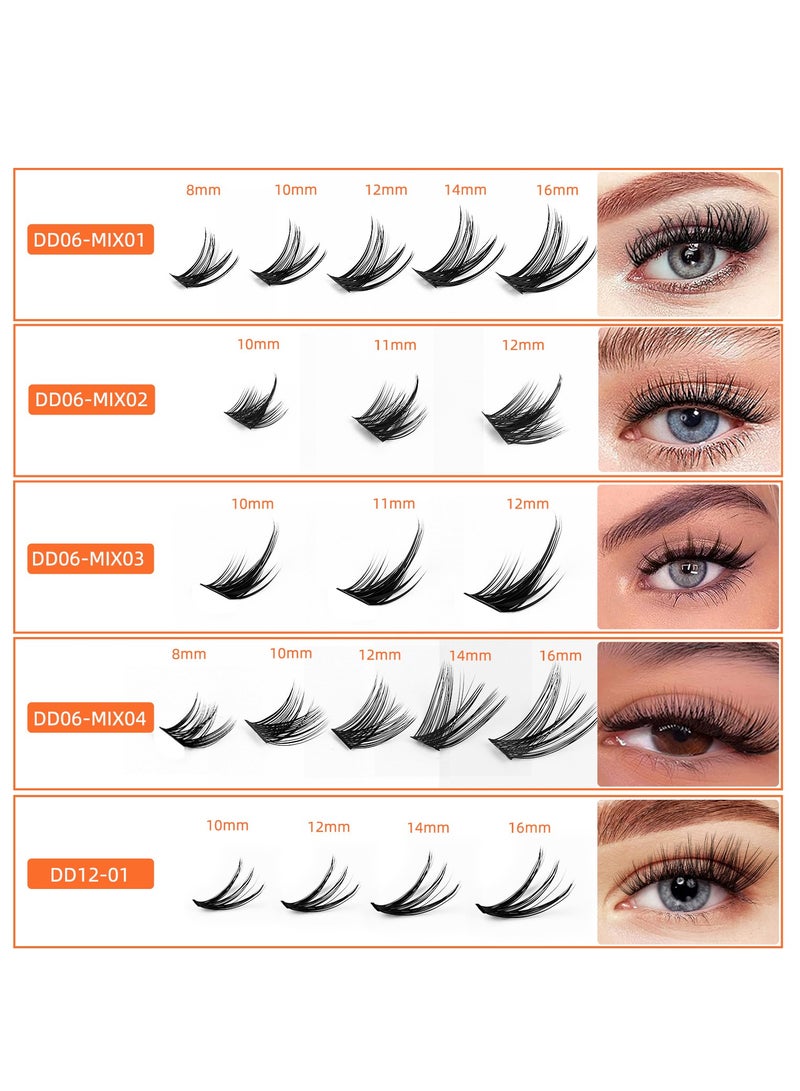 DIY Self Extension False Eyelash 40P Large Capacity 200 Single Cluster Extension Thick Segmented Eyelash - Image 3