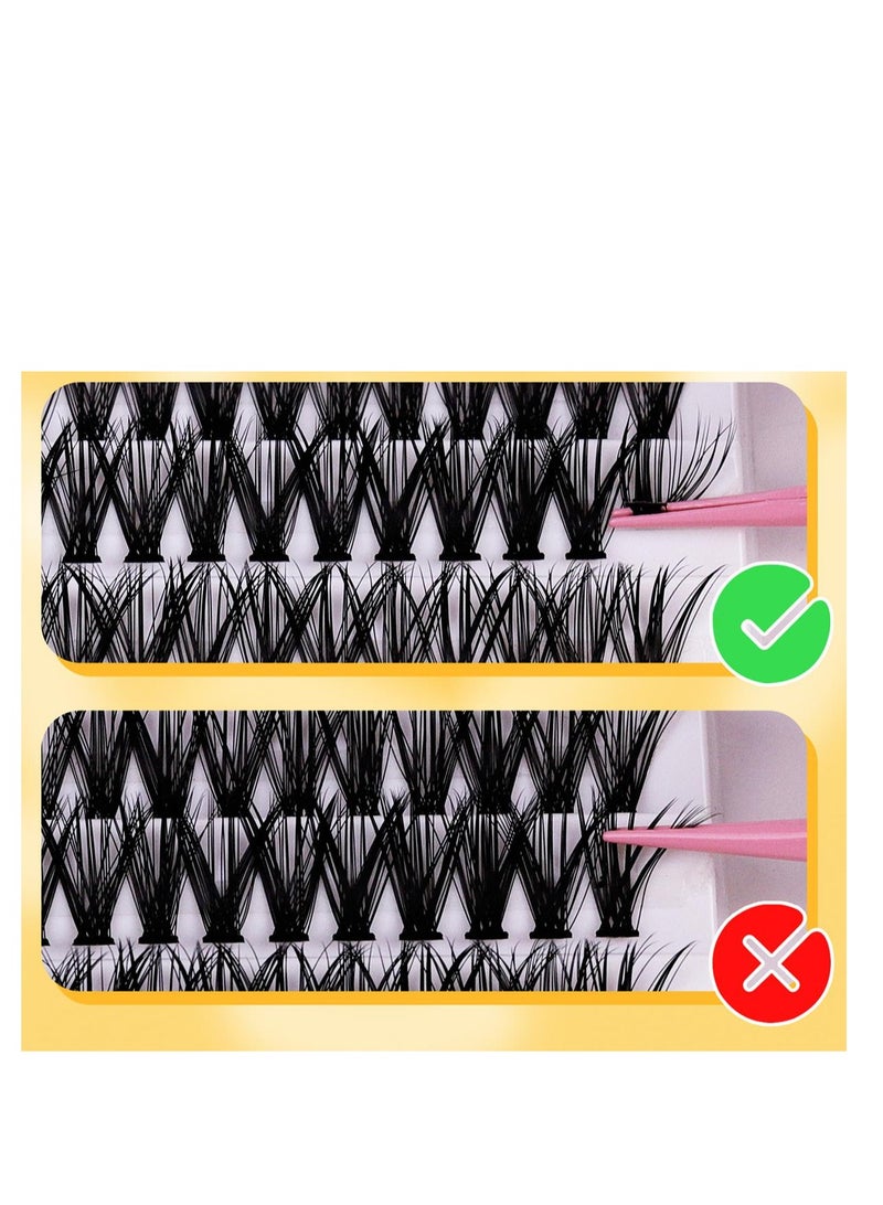 DIY Self Extension False Eyelash 40P Large Capacity 200 Single Cluster Extension Thick Segmented Eyelash - Image 5