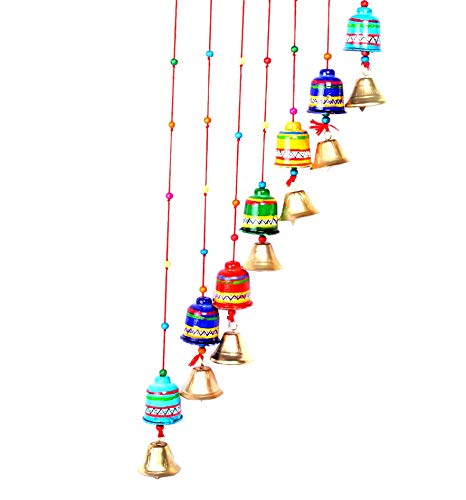 DECORVAIZ Wooden Handcrafted Windchime - 18 inch, Multicolor - Image 2