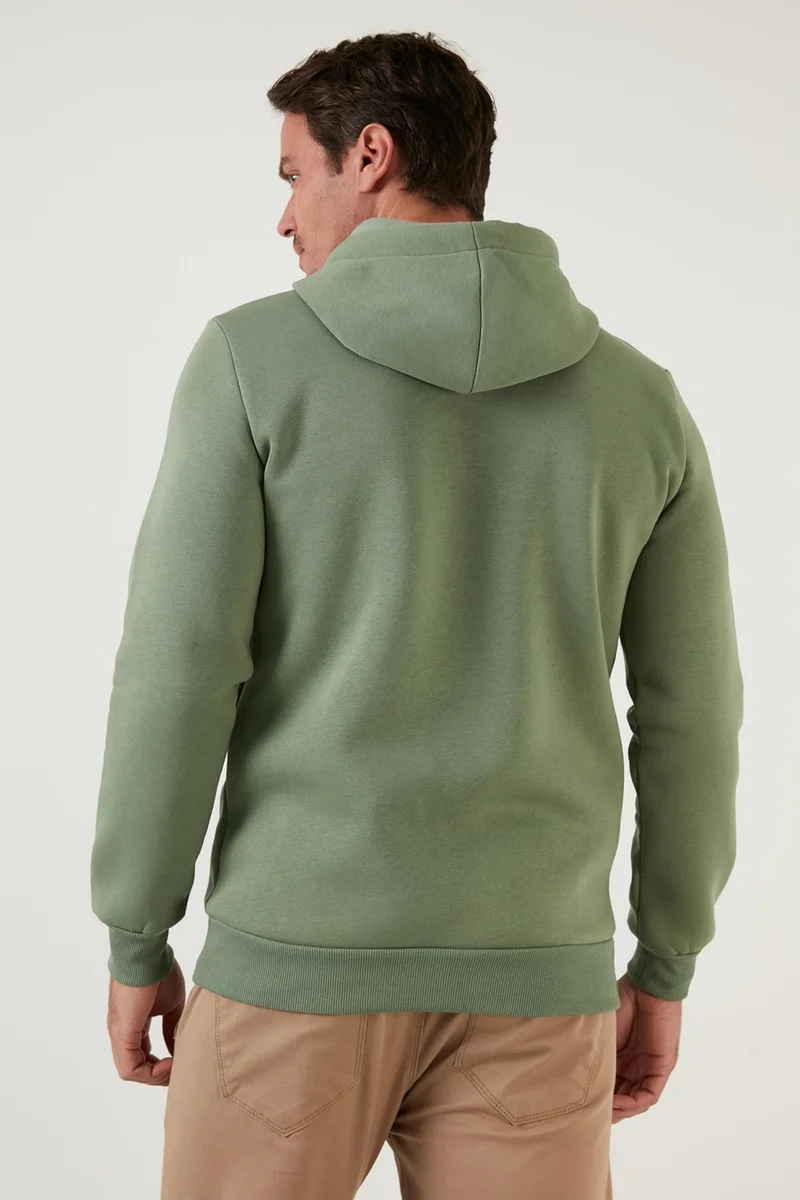 بوراتي Slim Fit Hooded Kangaroo Pocket Furry Soft Fleece Sweat Men's SWEAT 5905281