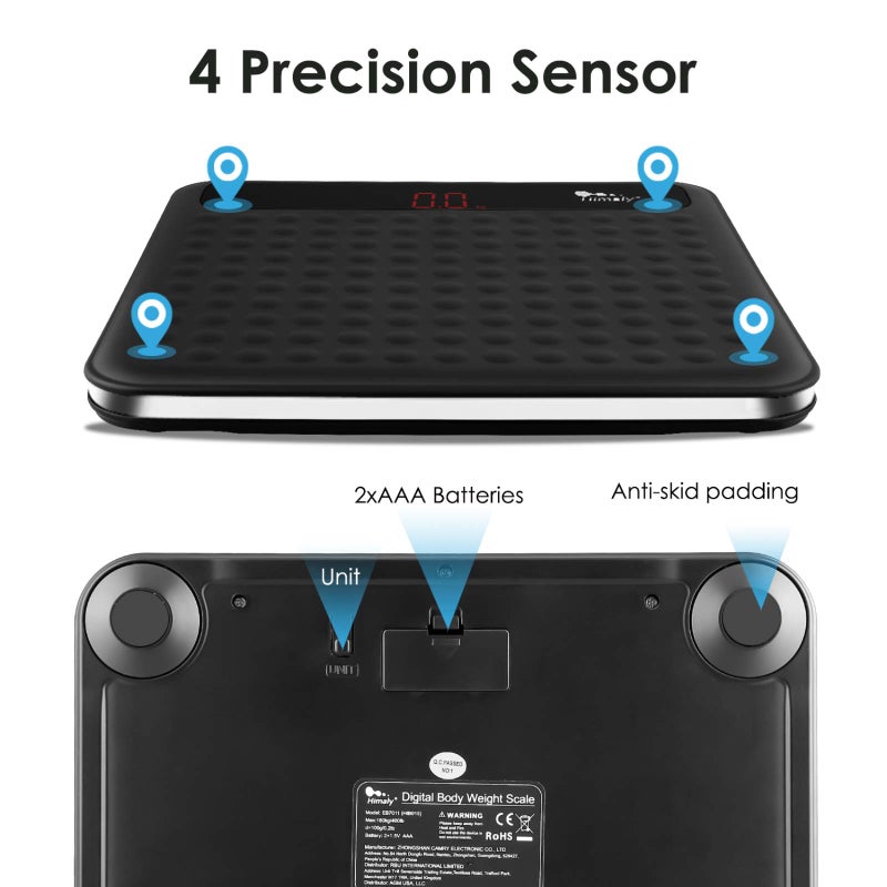 AGM Smart Scale for Body Weight, Digital Bathroom Weight Body Fat Scale, BMI Weighing Wireless Bluetooth Digital Scale, Body Composition Monitor with Smartphone App, 400lb/180KG Capacity (Pink) - Image 5