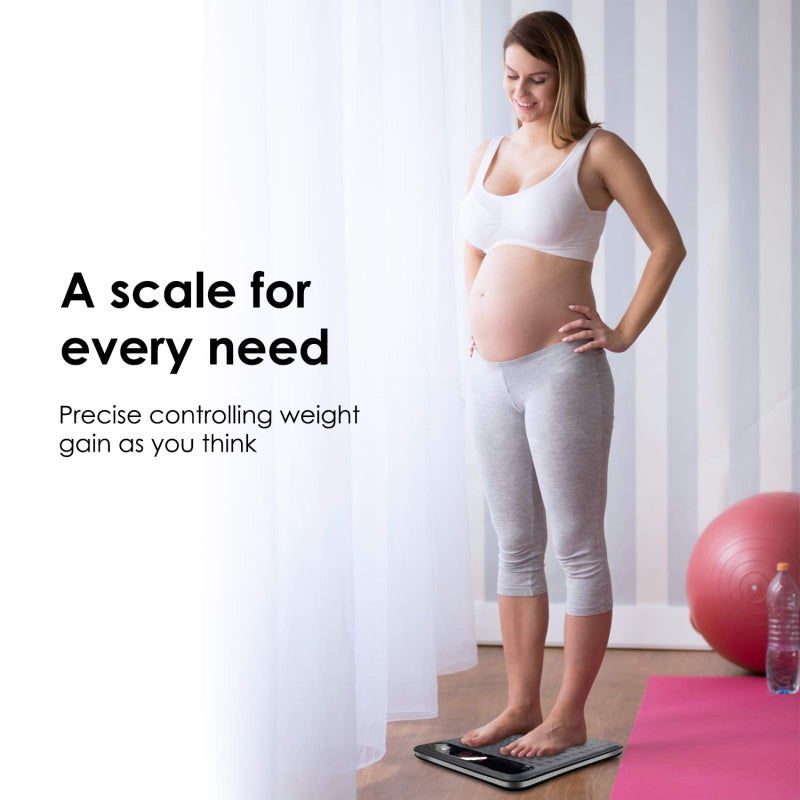 AGM Smart Scale for Body Weight, Digital Bathroom Weight Body Fat Scale, BMI Weighing Wireless Bluetooth Digital Scale, Body Composition Monitor with Smartphone App, 400lb/180KG Capacity (Pink) - Image 3