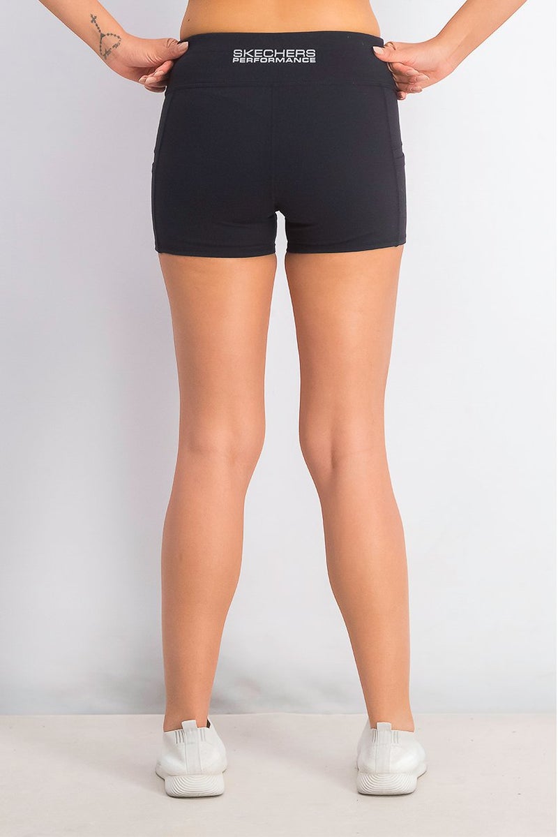 SKECHERS شورتات نسائية بسحاب، أسود - Image 2