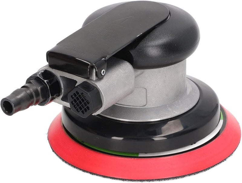 5in Disc Air Polisher Set, Pneumatic Palm Sander, Air Grinding Machine with 1/4in Inlet, 10000RPM High Speed for Rust Removal and Fine Mirror Polishing, Includes 5pcs Sandpapers an - Image 2