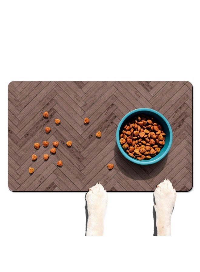Arabest Personalized Dog Food Mat for Floors Absorbent, Custom Pet Cat Food Mat - Quick Dry Dog Bowl Mats for Food and Water Pet Supplies - Image 1