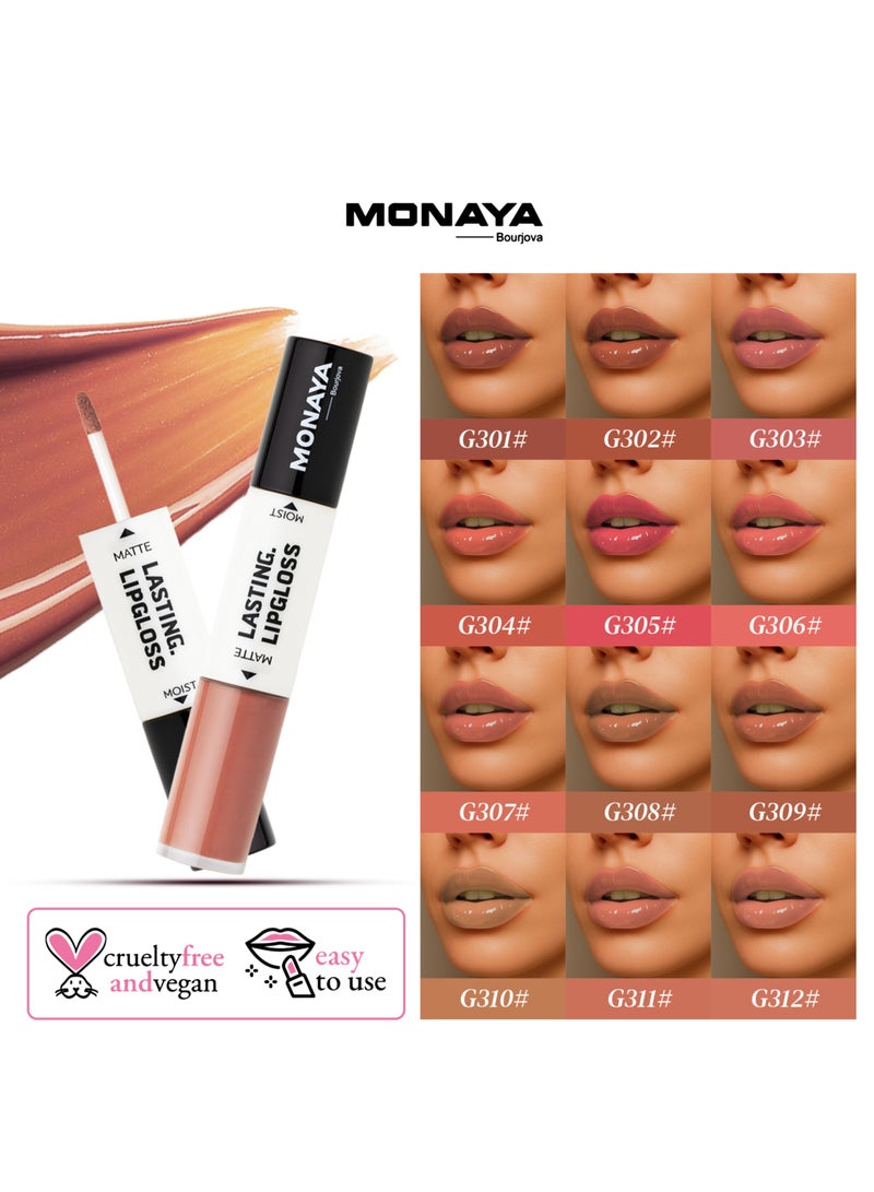 مونايا G005 جلوس مات ومرطب ثابت – ١٢ درجة زاهية، ثابت طويل، مرطب، لمسة مات من غير جفاف، ٤.٥ مل، خالي من التجارب على الحيوانات - Image 2